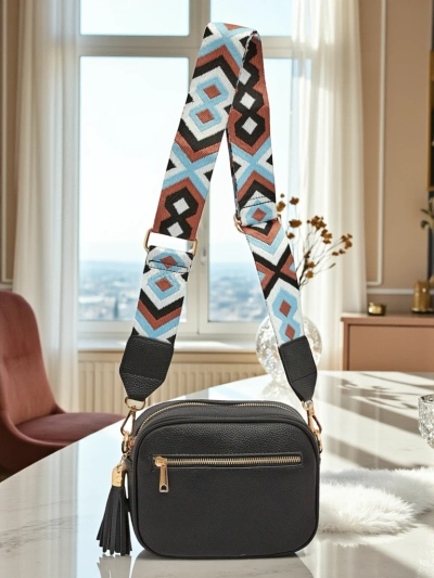 Royalfashion Petit sac à main pour femme en cuir écologique avec bandoulière colorée Kovi Lace