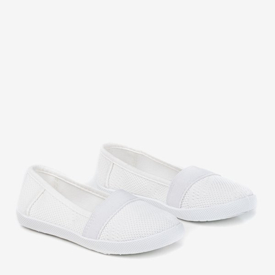 Slip fille blanc ajouré - sur Nugas- Footwear