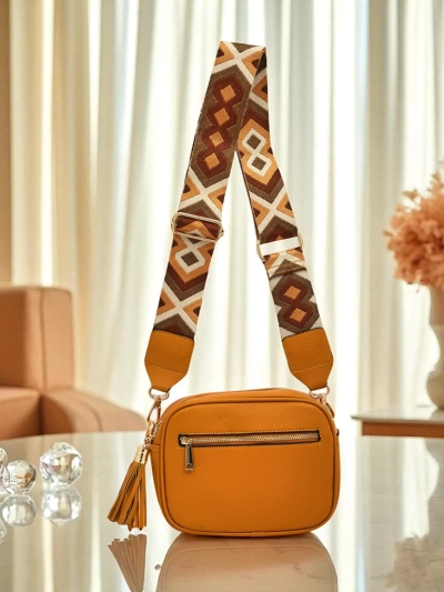 Royalfashion Petit sac à main pour femme en cuir écologique avec bandoulière colorée Kovi Lace