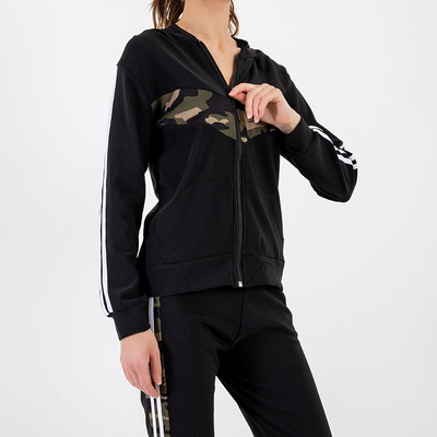 Ensemble de survêtement camouflage femme noir - Vêtements