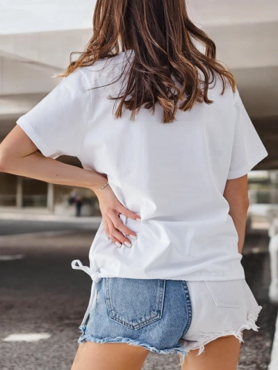 Blouse en coton pour femmes Royalfashion avec l'inscription