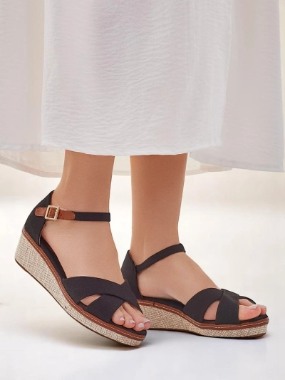 Royalfashion Sandales compensées pour femmes Terrific
