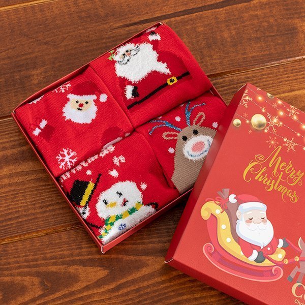 Chaussettes de Noël pour enfants 4 / pack - Chaussettes