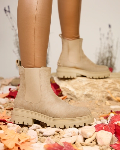 Royalfashion Bottes isolées Comfy Walk Beige pour femme