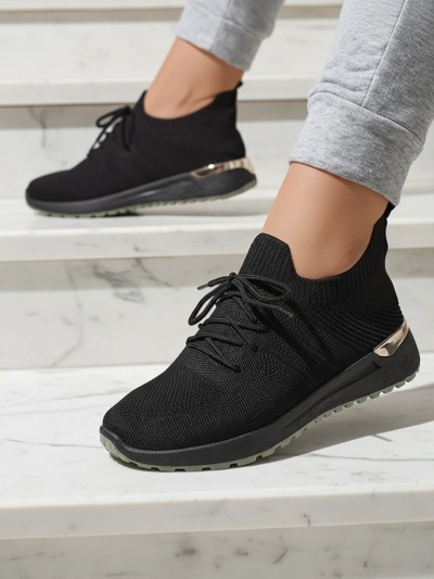 Baskets Noires à Talon Plat Mistrale pour Femmes