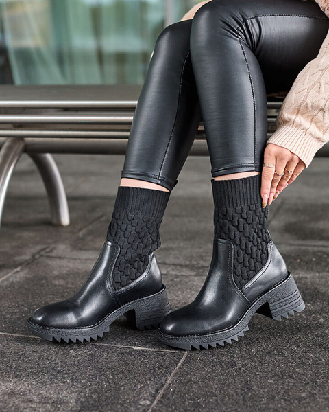 Royalfashion Bottes à talon plat Acigog pour femmes