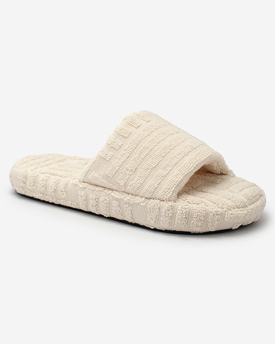Royalfashion Tongs en tissu pour femmes Beige Tylles