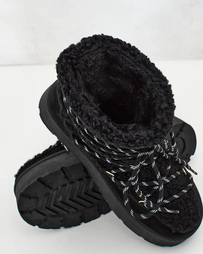 Royalfashion Bottes de neige à lacets pour femme Evonie