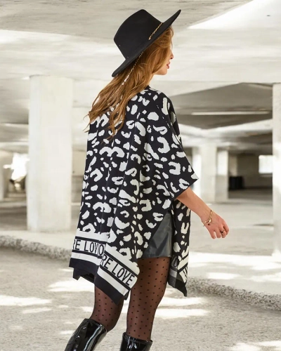 Royalfashion Poncho imprimé pour femme