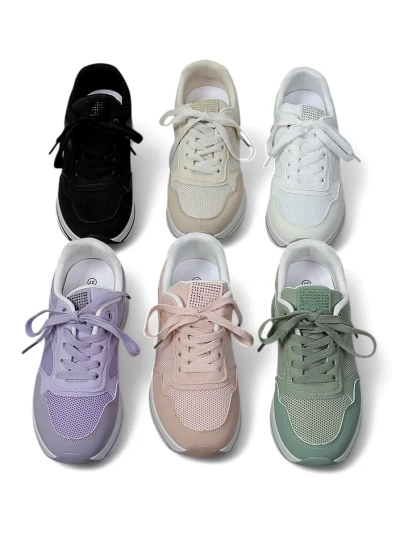 Royalfashion Baskets de sport à plateforme pour femmes Revided