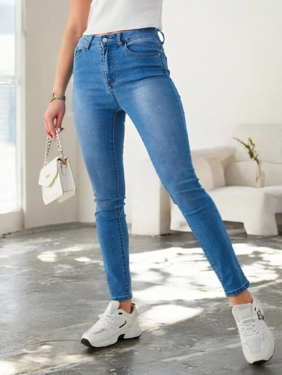 Jeans en denim pour femmes Royalfashion en coton