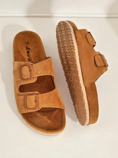Royalfashion Sandales pour femmes en éco-daim avec boucles Bella Duo