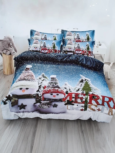 Linge de lit de Noël Royalfashion 200x220 ensemble 4 PIÈCES