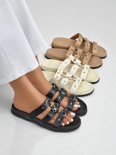 Royalfashion Claquettes pour femmes de style romain Roma