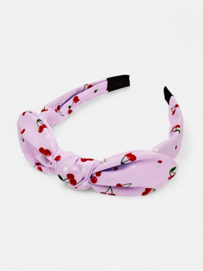 Royalfashion Bandeau pour enfants avec nœud et imprimé cerises