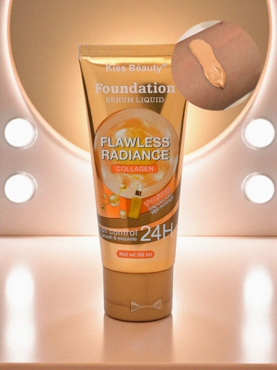 Fond de teint Kiss Beauty avec sérum au collagène - illuminateur 24H