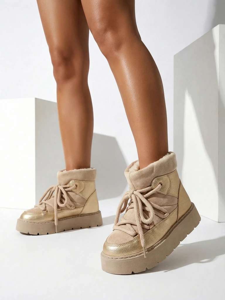 Bottes de neige à lacets pour femmes Royalfashion Iniuc