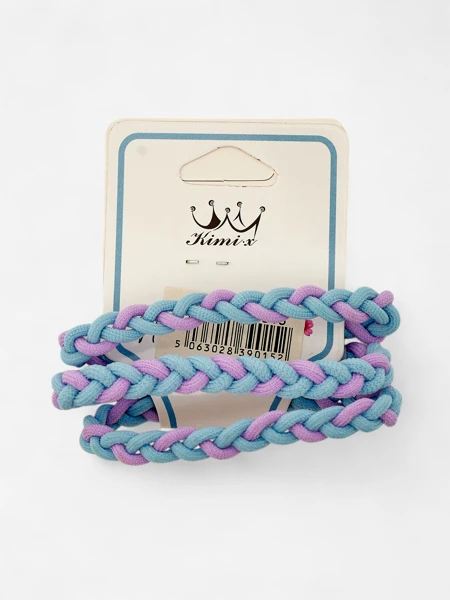 Royalfashion Lot de 3 élastiques à cheveux tressés colorés