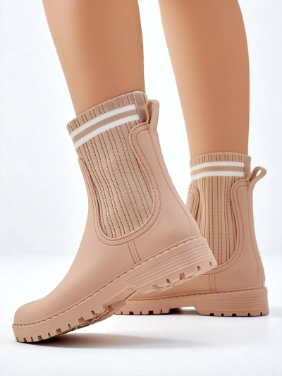 Bottes de pluie Royalfashion pour femmes avec un insert en tissu plus haut Scarlesa