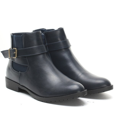 OUTLET Boots bleu marine à boucle - Chaussures