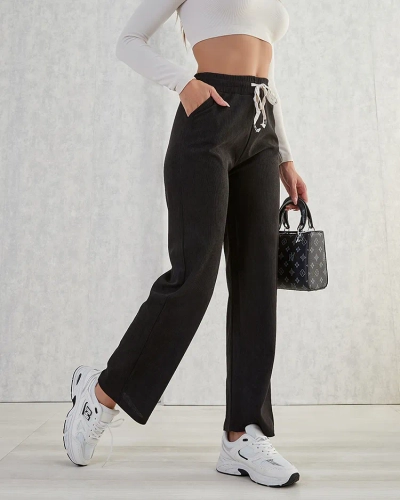 Royalfashion Pantalon large côtelé pour femme PLUS SIZE