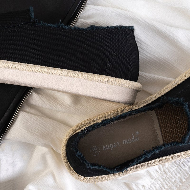 OUTLET Espadrilles tissées noires pour femmes de Rafiel - Footwear