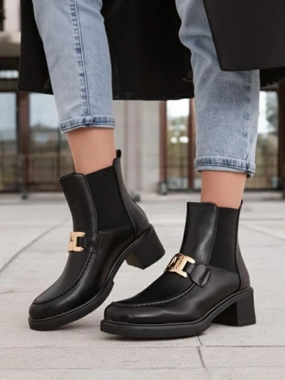 Bottines pour femmes Royalfashion à talon bas Ewios