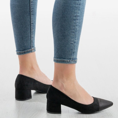 Escarpins noirs sur la tige basse Massikina - Chaussures 1