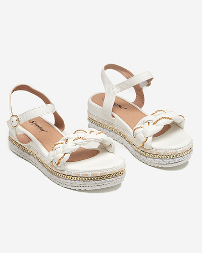 OUTLET Sandales plates blanches pour femme Rella - Footwear