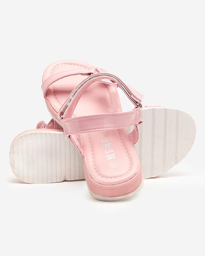 Rose Sandales plates Hereris pour femmes - Chaussures