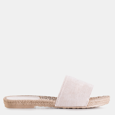 Sandales plates pour femmes rose clair Vasagi - Chaussures