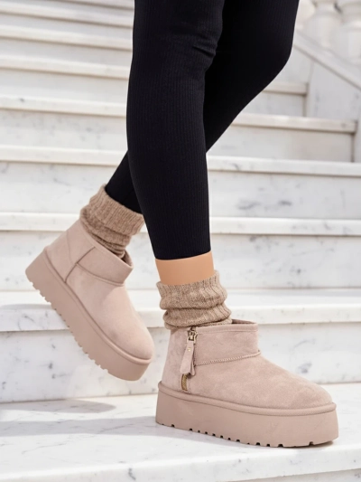 Royalfashion Bottes de neige à plateforme pour femmes a'la Delgadi