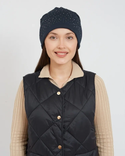 Bonnet pour dames Royalfashion avec des strass