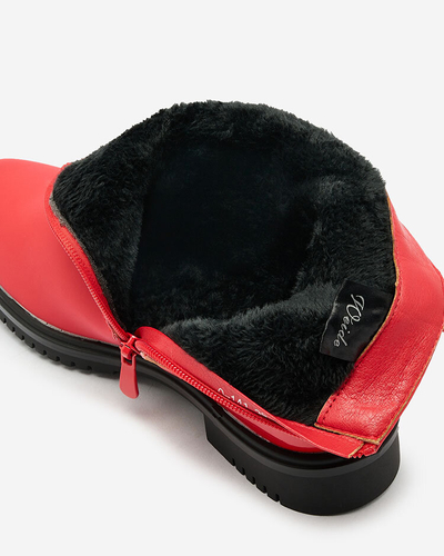 Royalfashion Bottes rouges mates pour femmes Setipfa