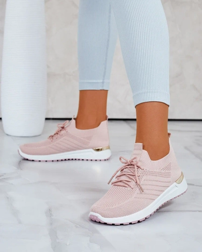 Royalfashion Chaussures de sport en tissu pour femmes Amgent