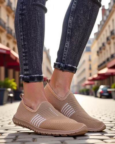 Royalfashion Chaussures de sport à enfiler pour femmes Ollabes