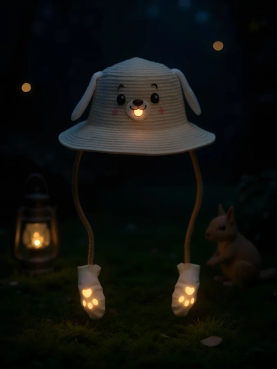 Chapeau de paille pour enfants Royalfashion Chapeau Glow Puppy