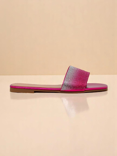 Royalfashion Sandales pour femmes ShinyGlow avec zircons