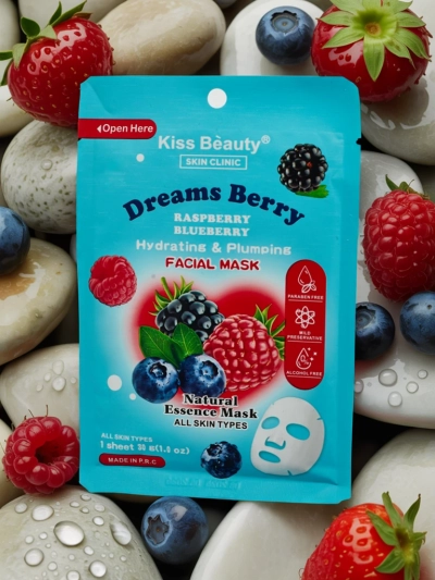 Masque facial en tissu Fruits des Bois
