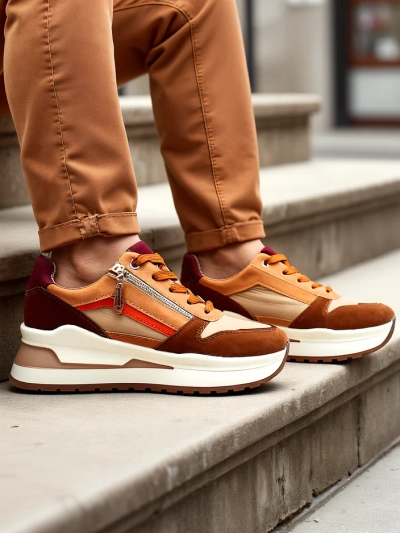 Royalfashion Chaussures de sport pour femmes avec un talon caché Bessase