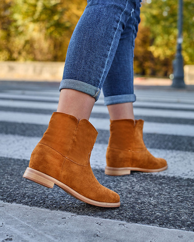 Bottes de cowboy marron avec un coin couvert Terband - Footwear