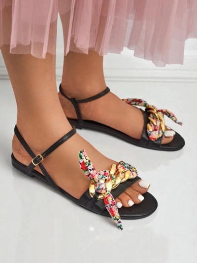 Royalfashion Sandales plates pour femmes BareLuxe