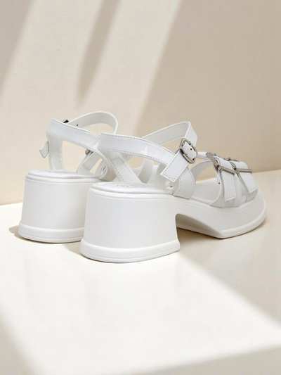 Sandales à talon bloc bas pour femmes Royalfashion Otteze