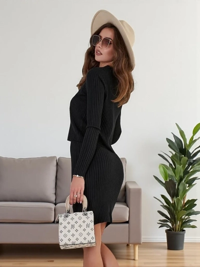 Royalfashion Ensemble femme avec pull et robe