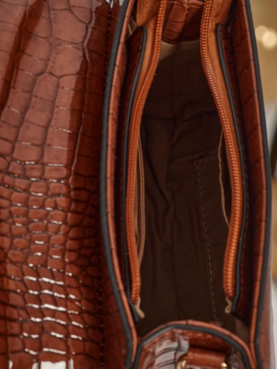 Petit sac à main verni pour femme en cuir écologique Lunaya