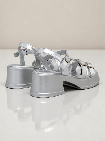 Royalfashion Sandales à talon bas pour femme Otteze