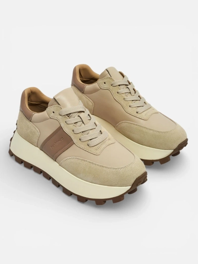 Baskets de sport pour femmes en cuir naturel Naterre