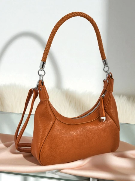 Royalfashion Petit sac à main pour femme en cuir écologique avec sangle décorative Lacquea