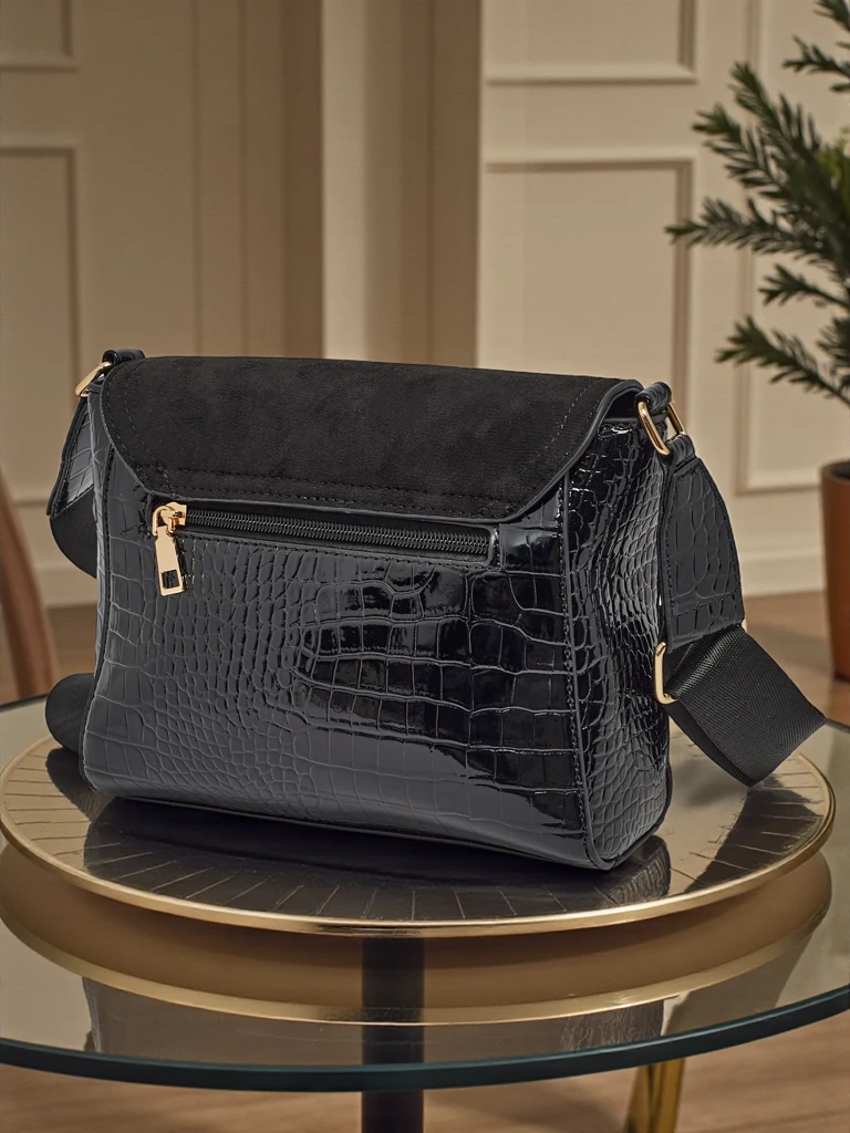 Petit sac à main pour femme en cuir écologique avec gaufrage Narelle