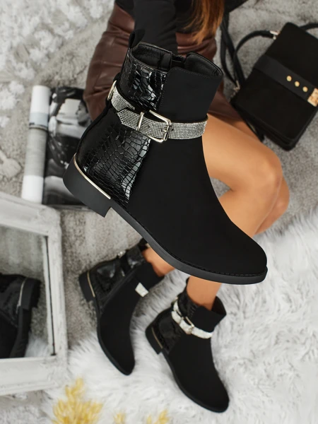 Bottines montantes pour femmes en cuir écologique Arasse